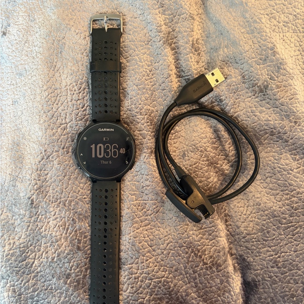 Garmin Black Forerunner 235 with charger